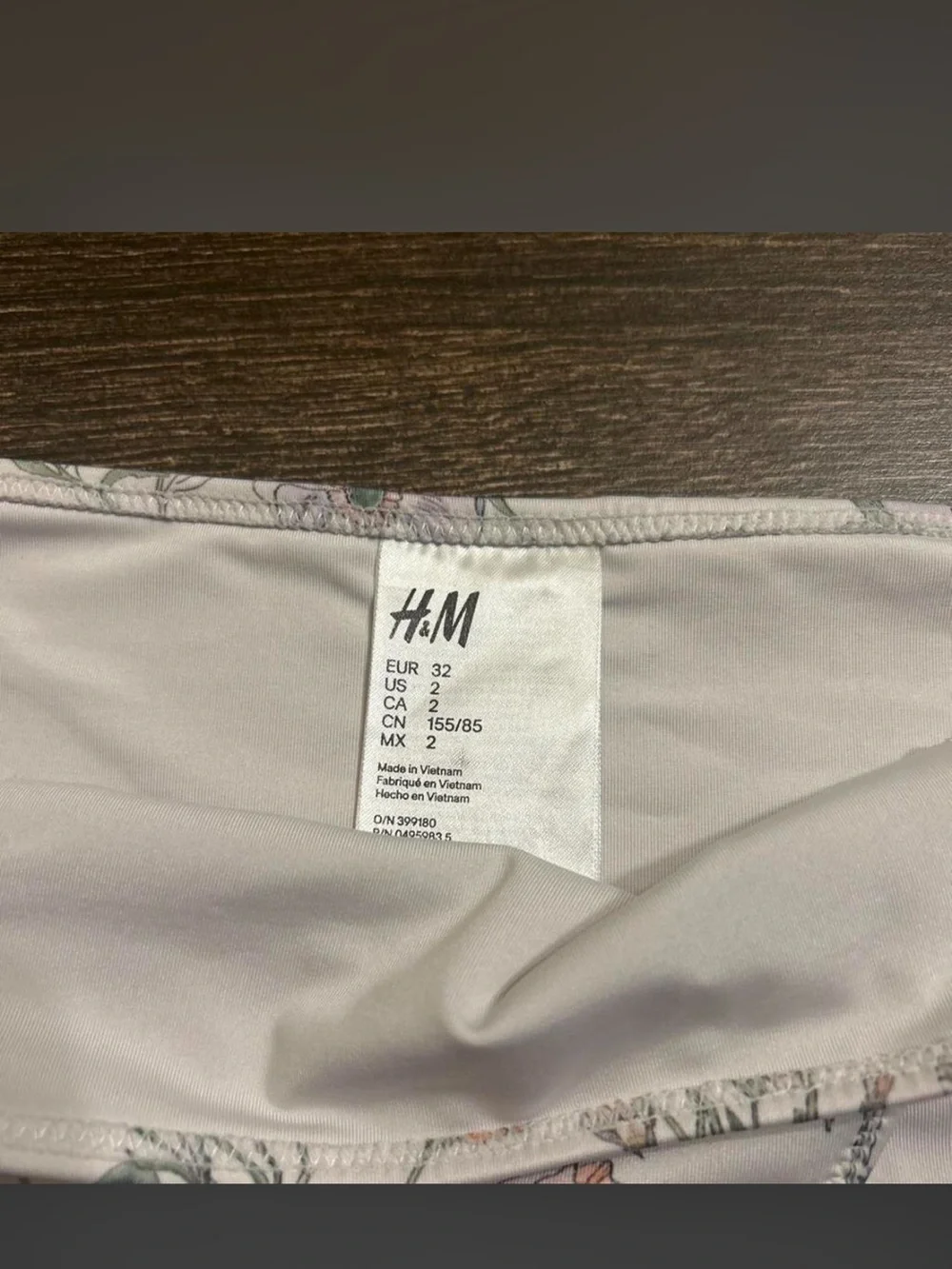 H&M Floral Print floral swimsuit bottom in White and Pink
